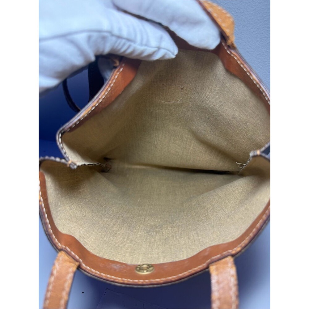 Celine Brown Monogram Tote with Tan Leather Trim - Picture 13 of 16
